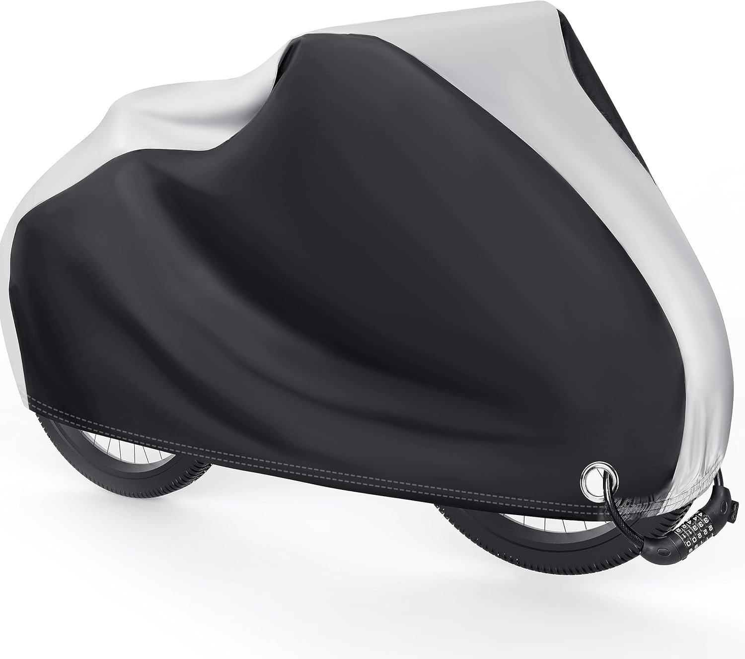 Funda para bicicleta al aire libre, impermeable, resistente al polvo, lluvia, viento, con agujero de bloqueo para bicicleta eléctrica de montaña y