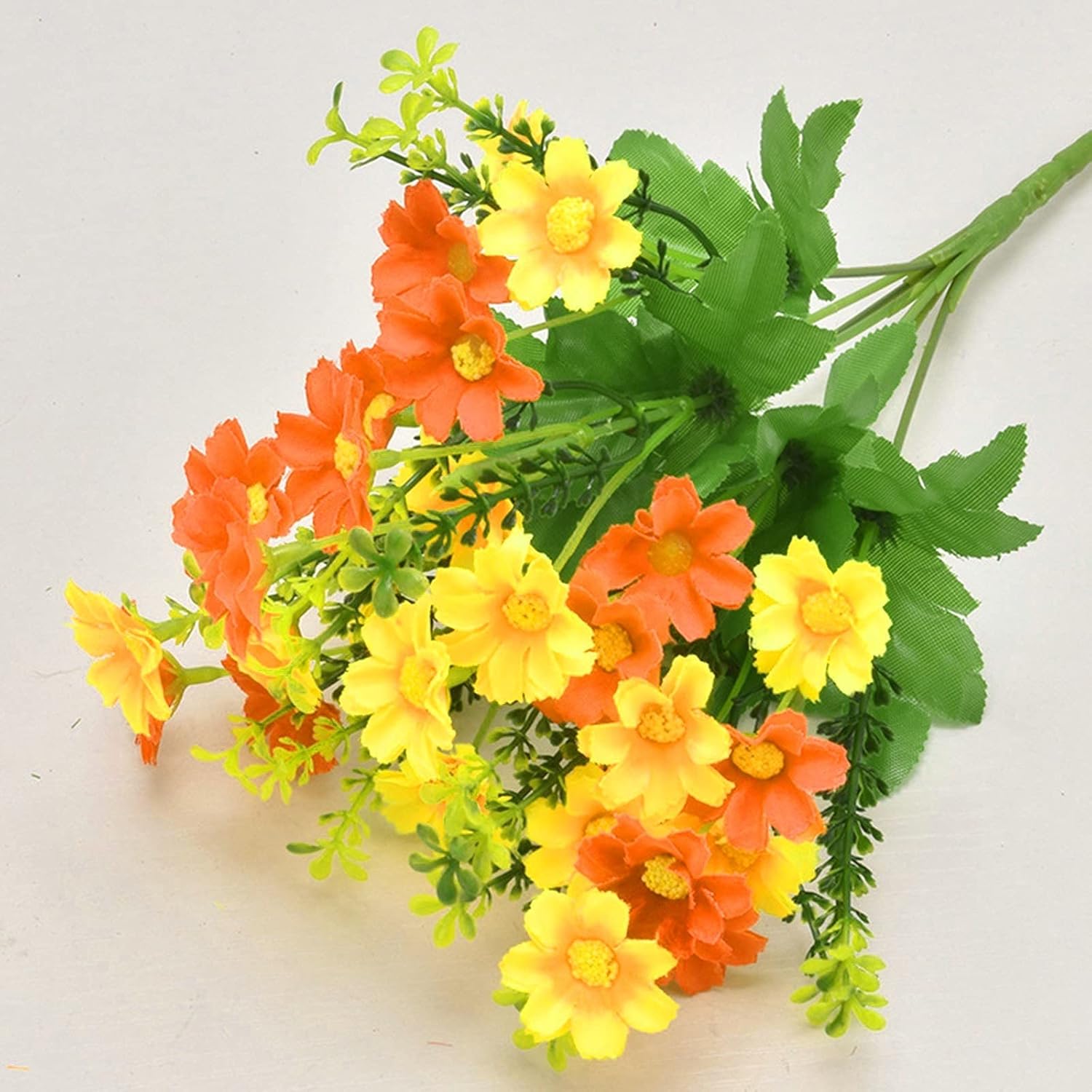 Flores falsas de seda, 3 piezas de lavanda sintética para exteriores, flores de simulación de plástico en maceta, plantas de gypsophila, flores