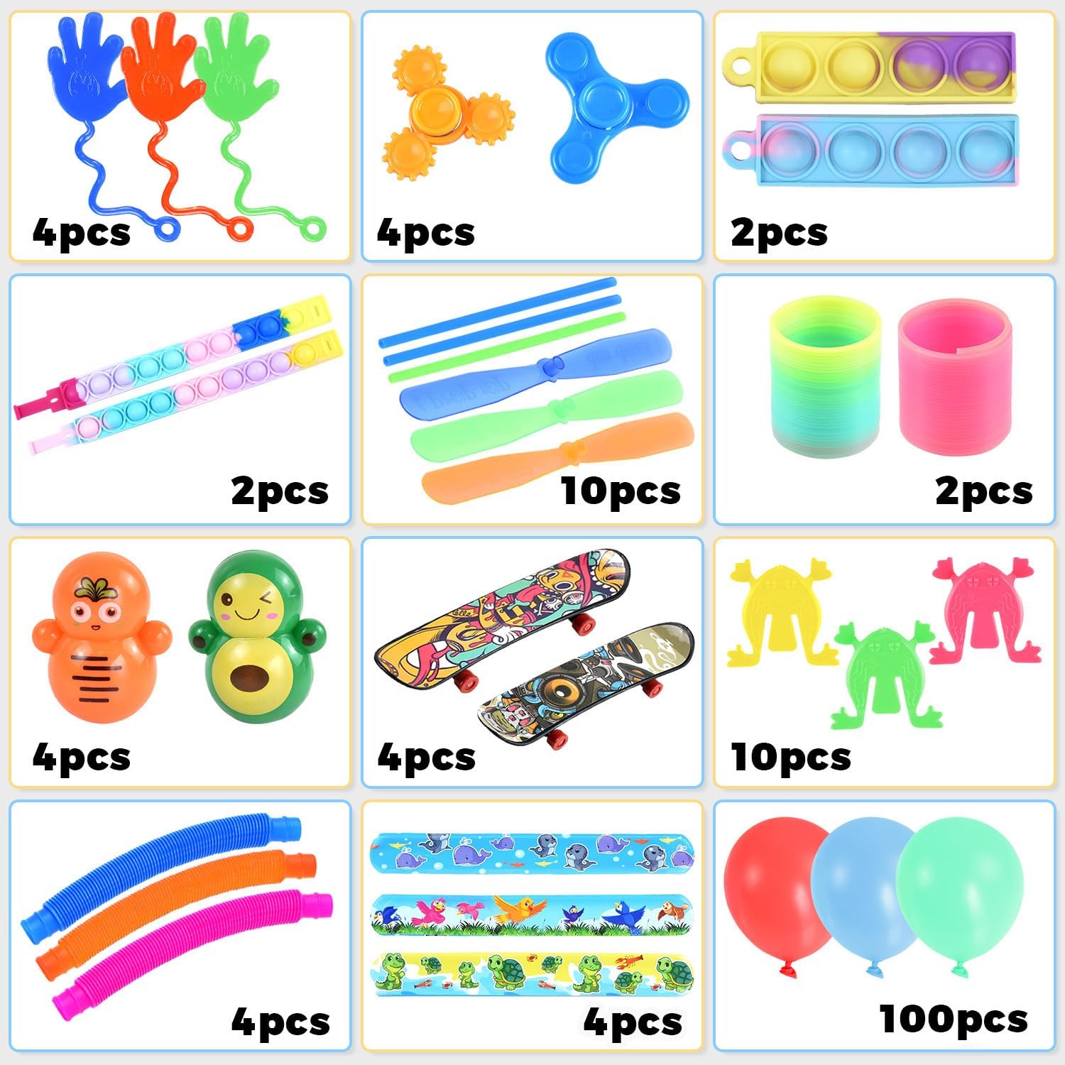 soi-meme 150 piezas de recuerdos de fiesta para niños, rellenos de piñata, bolsas de regalo para niños, fiesta de cumpleaños, caja de tesoros, caja