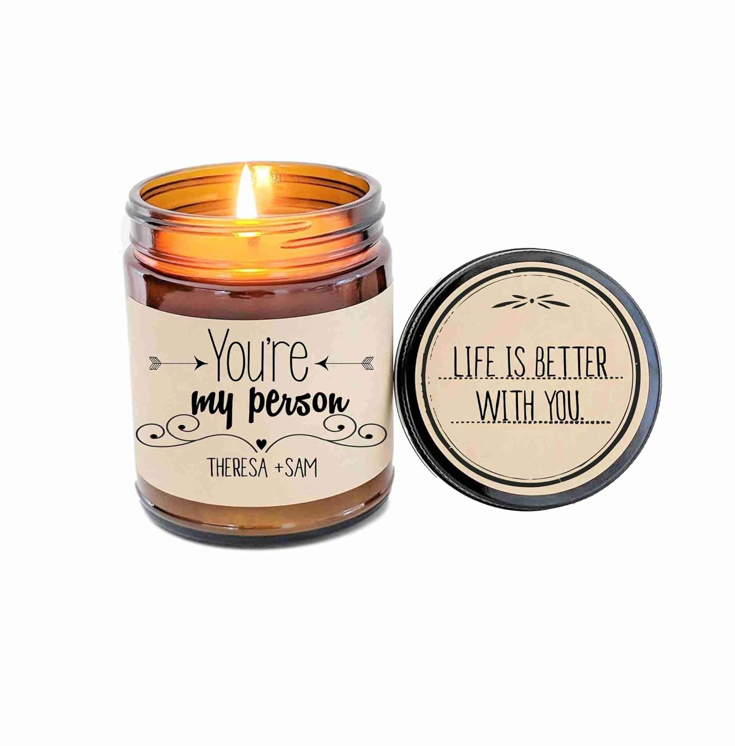 You’re My Person Personalized Scented Candle Greys Anatomy Jar Candle Candle Gift Romnatic Gift Soy Candle Gift Friend Gift