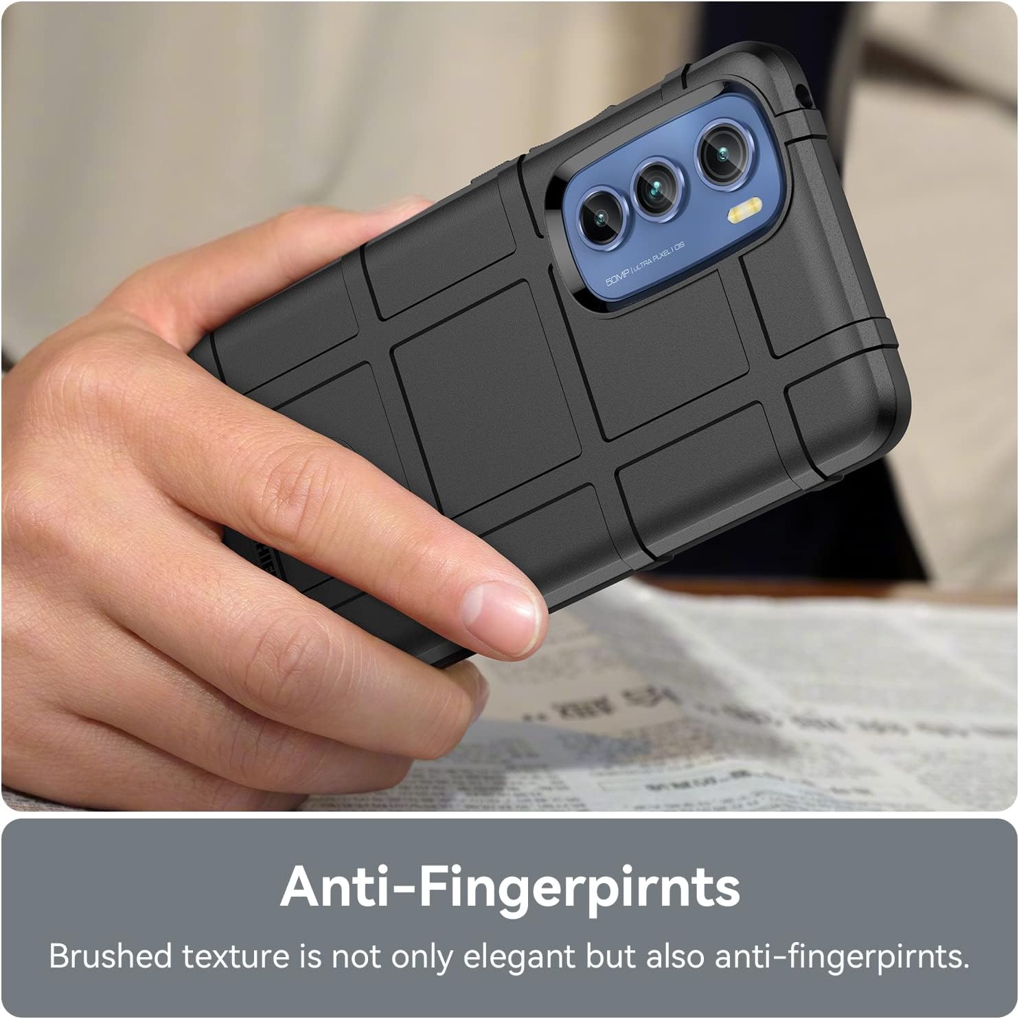 Monwutong Funda delgada para Motorola Edge 30, resistente funda protectora con protección de grado militar a prueba de golpes y lente de cámara para