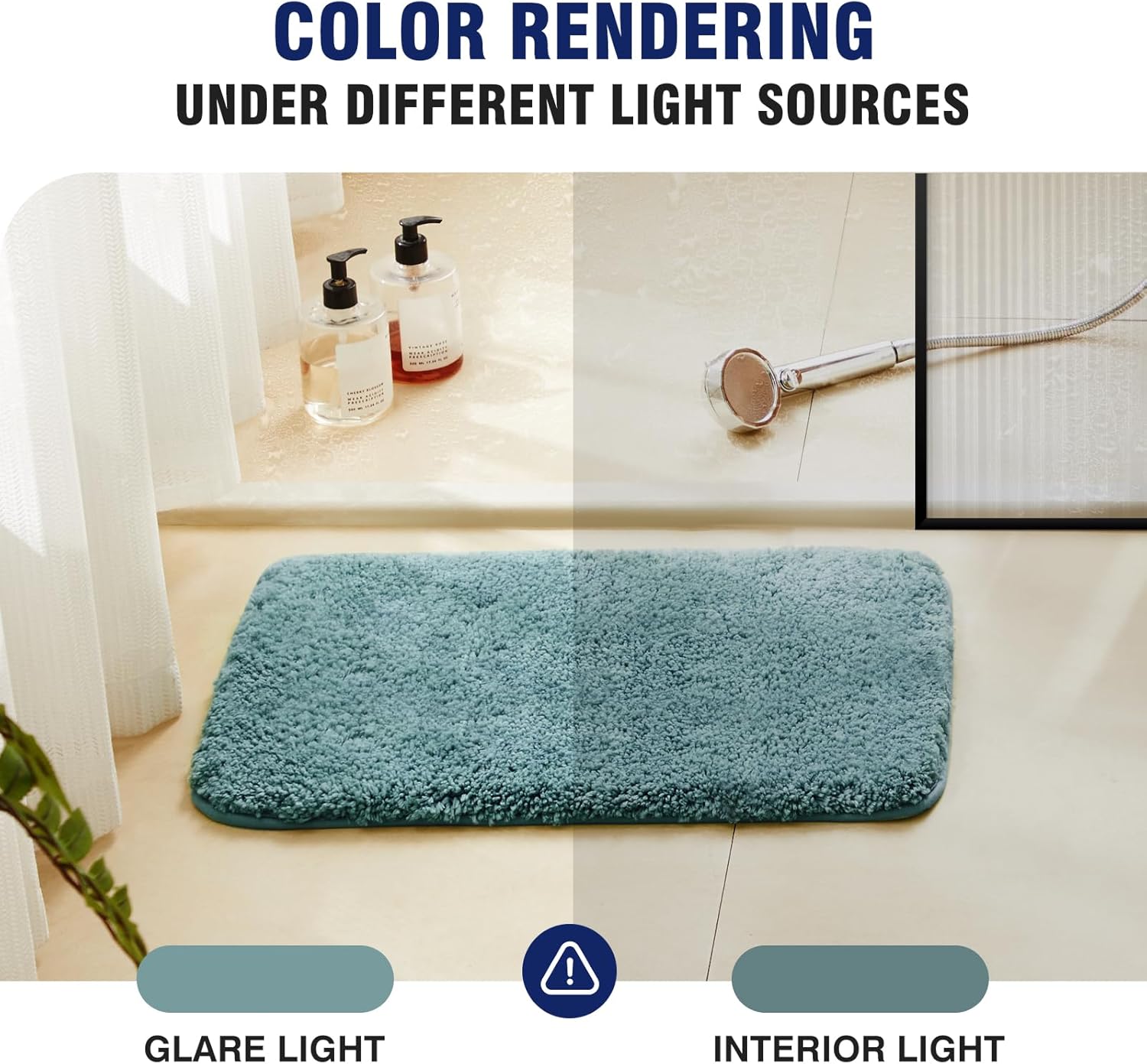 TECHMILLY Alfombras de baño súper suaves, absorbentes, gruesas, antideslizantes, de secado rápido, lavables a máquina, para suelo de baño, bañera y
