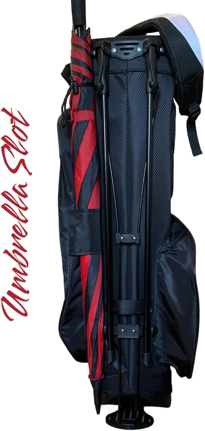 GGTG – Bolsa de golf ligera, 5 libras, color blanco y negro