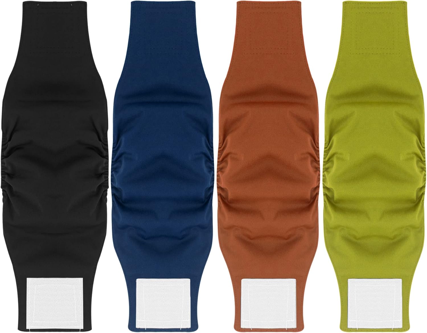 Pañales reutilizables para perros (paquete de 4) bandas para el vientre para perros machos, pañales lavables superabsorbentes (colores-01, L)