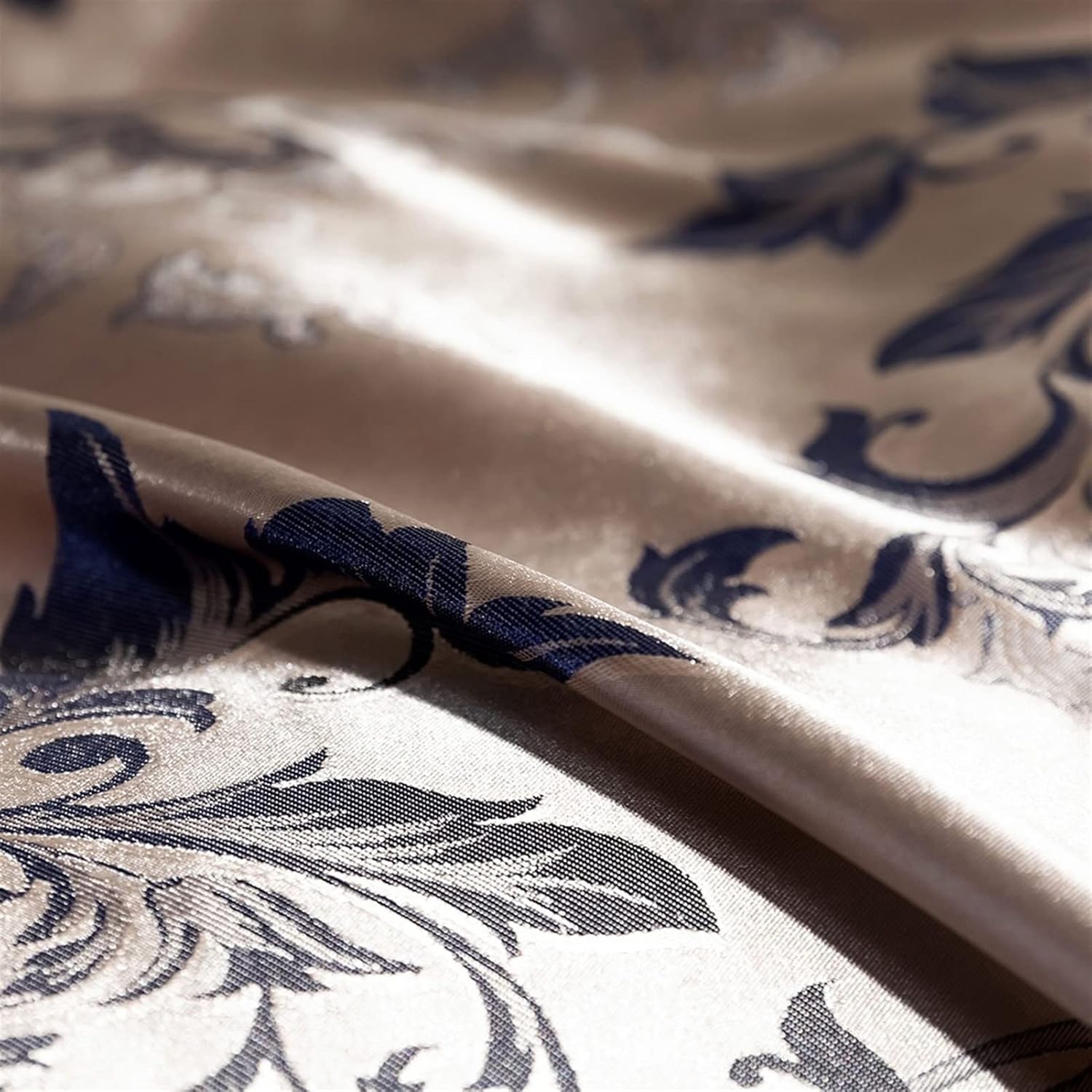 DACUDA Bedding Sets Neoclassical Style Jacquard Duvet Cover Set Luxury Satin Bedding Set (A EU)