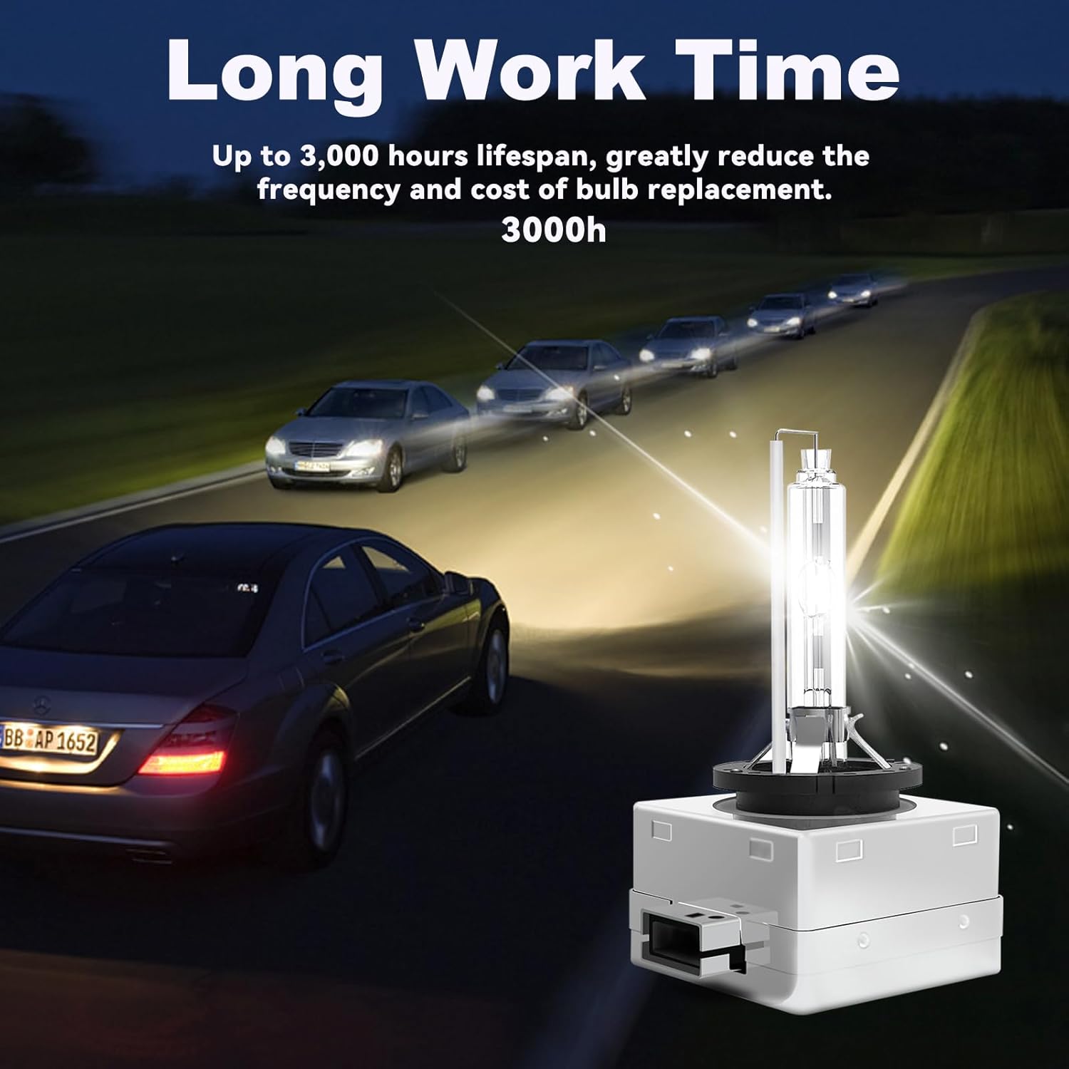 Bombillas HID D4S para faros delanteros, bombillas de xenón de 35 W, bombillas de repuesto HID 6000K 66440 42402 42402WX paquete de 2