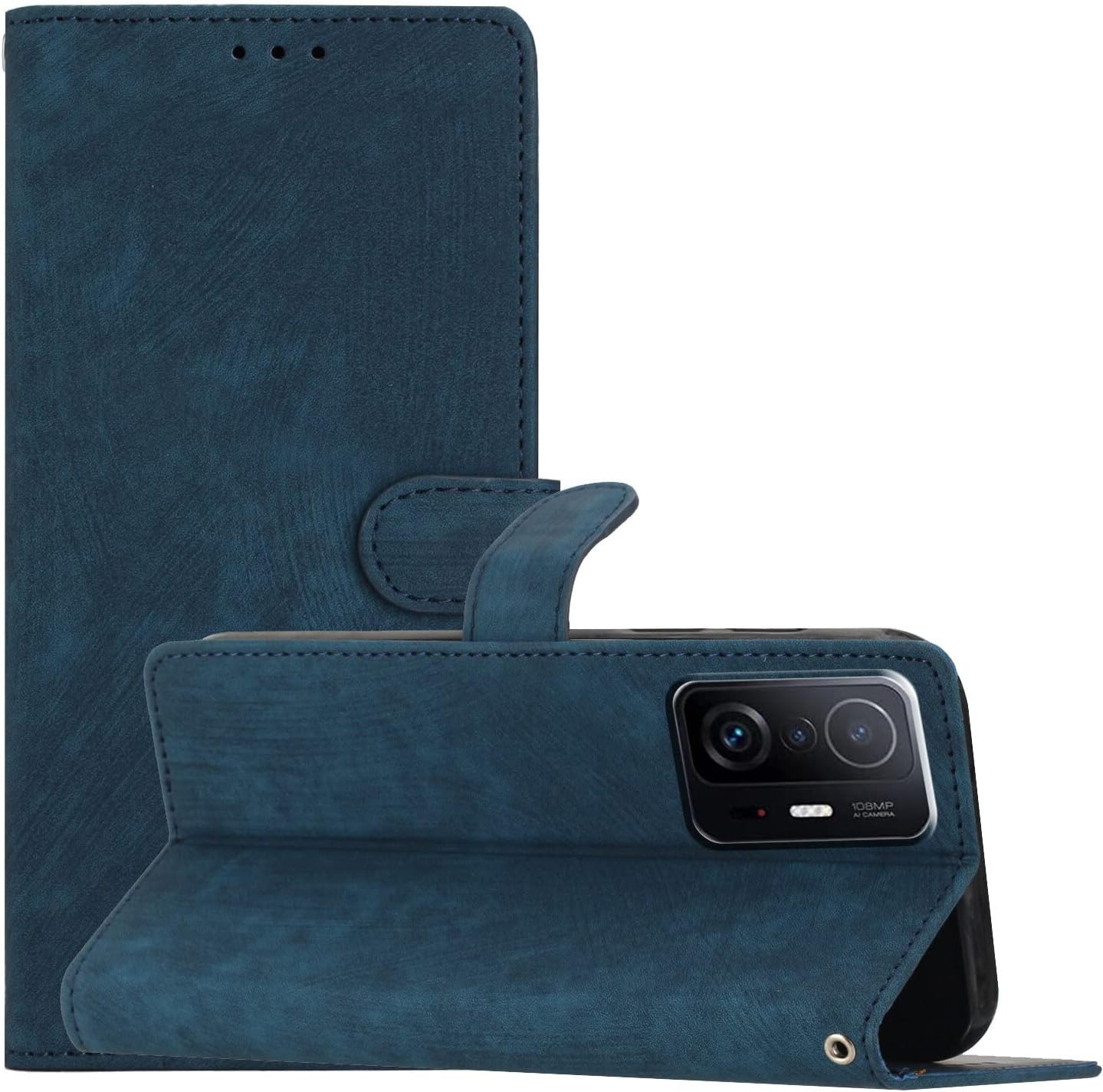Mavis’s Diary Funda con tapa compatible con Xiaomi 11T Pro  11T Case Wallet Elegant, piel sintética mate, tarjetero magnético plegable para hombres