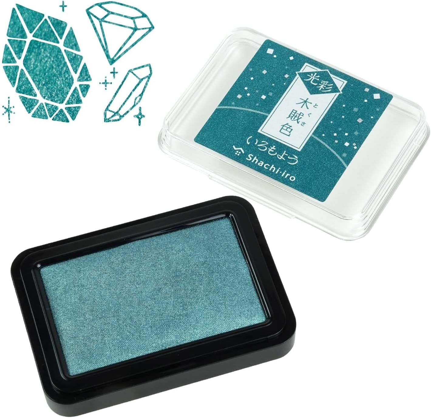 Shachihata Almohadilla de tinta a base de aceite Iromoyo Kosai Glow Stamp Pad Tokusa-IRO (cola de caballo) Color de tinta japonesa tradicional Japón