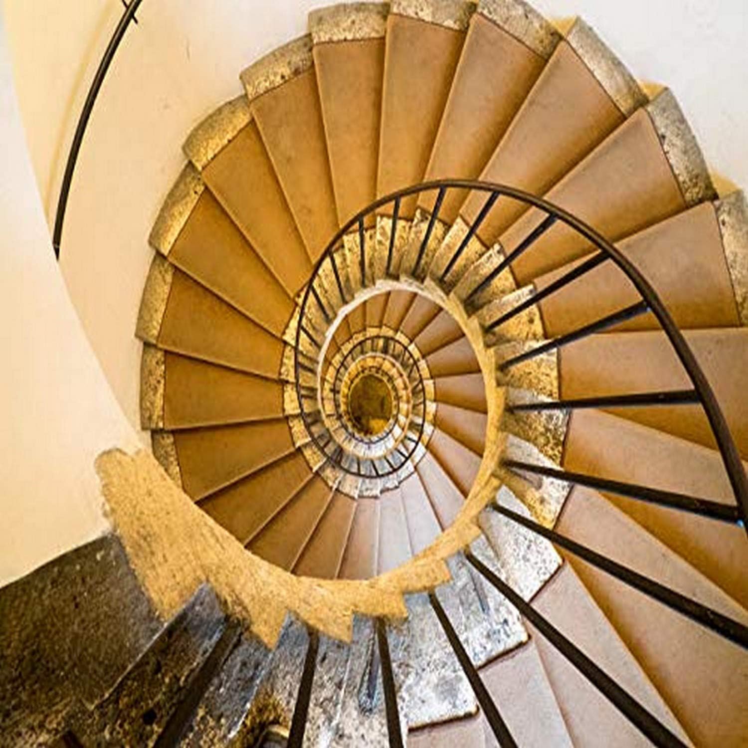 Posterazzi PDDEU16JEG0597 Italia, Lazio, Tivoli, Villa d’Este. Impresión fotográfica de escalera en espiral, 24 x 18, multicolor