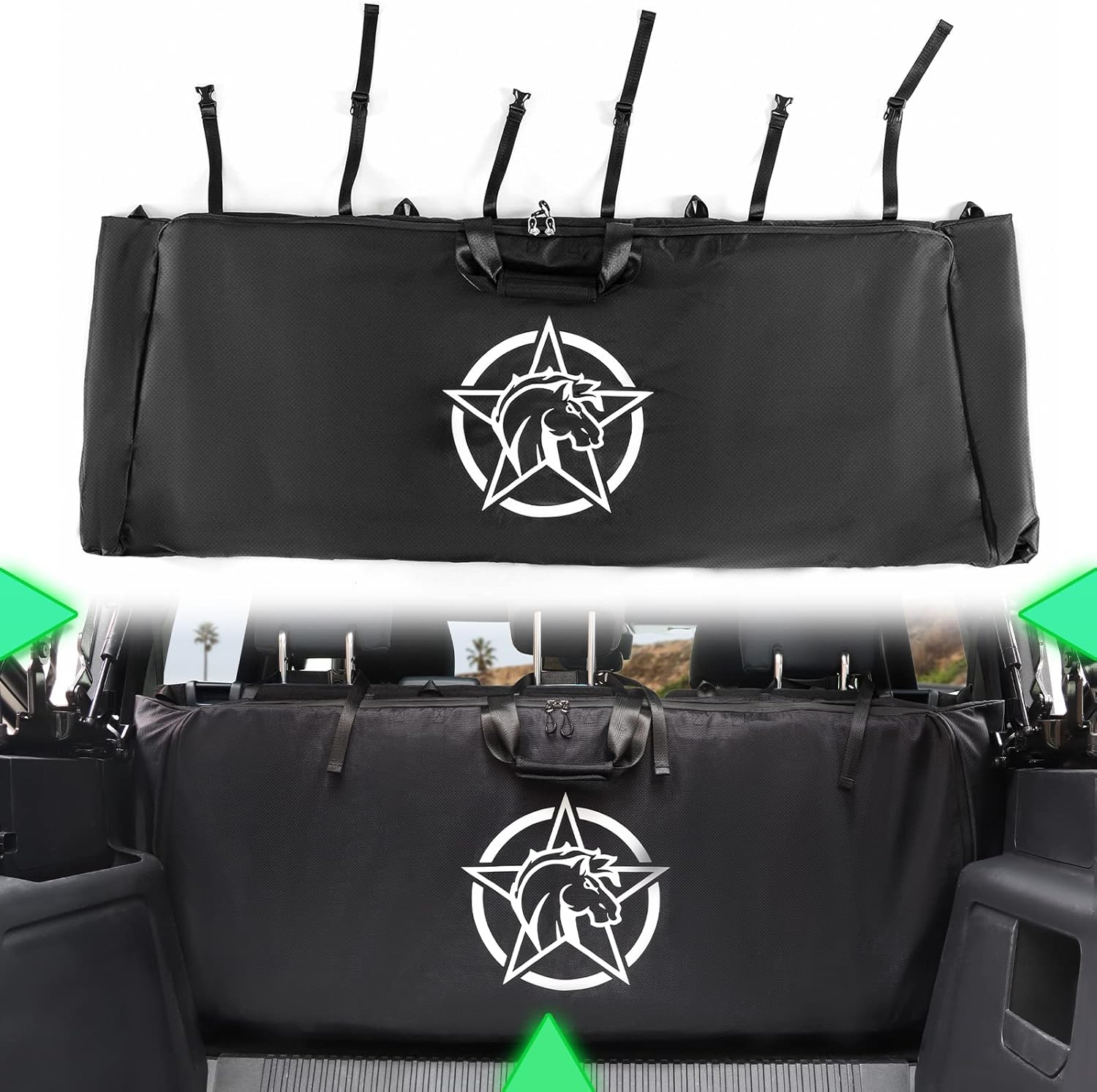 Bolsa de almacenamiento para ventana superior suave compatible con Ford Bronco de 4 puertas, parte superior suave 2021 2022, organizador superior