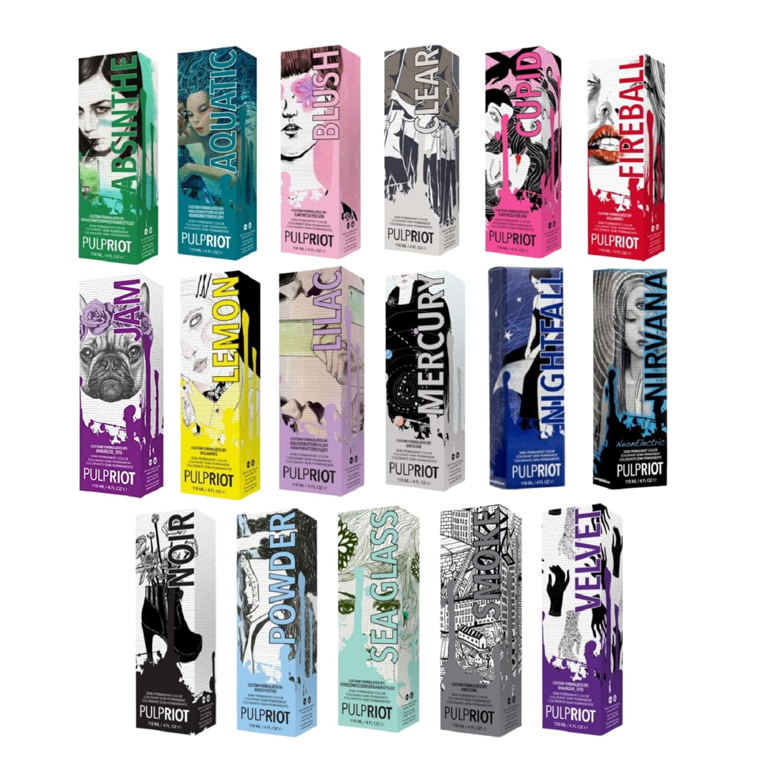 Pulp Riot – Tinte semipermanente para el cabello, bola de fuego, 4 onzas