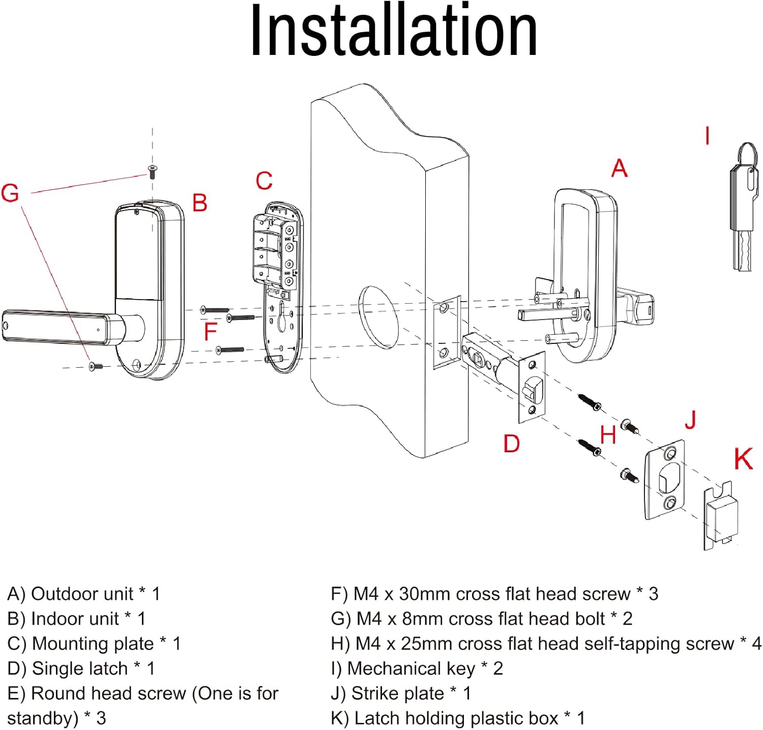 Smart Lock – Cerradura de puerta de huella digital Secustone – Cerradura de puerta de entrada sin llave – Cerradura inteligente para puerta