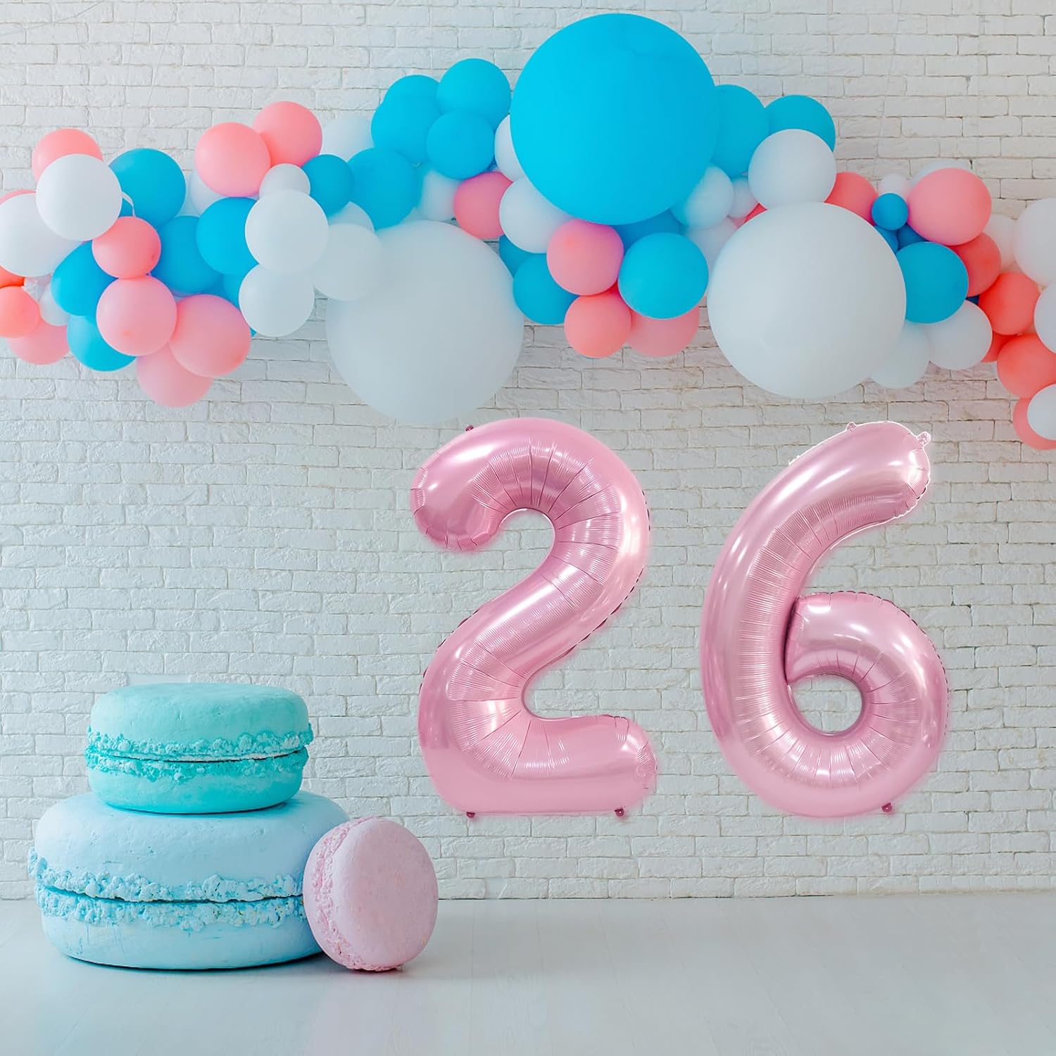 Globo de números grandes color rosa de 40 pulgadas del 0 al 9, globo gigante de aluminio con números 0 para fiesta de cumpleaños, boda, despedida de