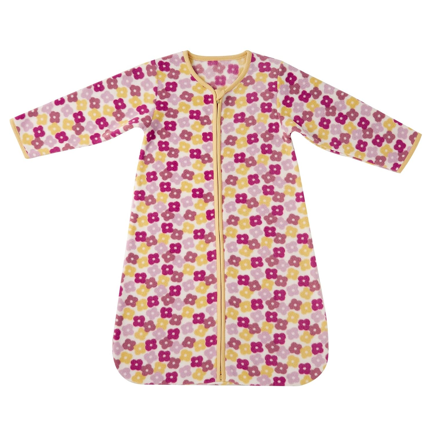 DaysU Saco de dormir para bebé de microforro polar con mangas largas, saco de dormir cálido de felpa con cremallera de 2 vías, saco de dormir unisex