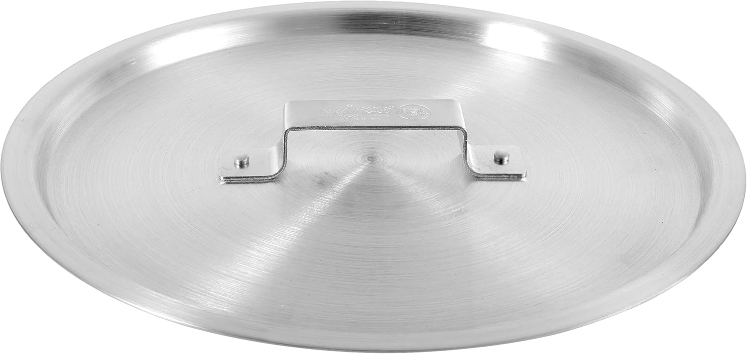 Winco ALPC-20 – Cubierta para olla de aluminio resistente, 20 cuartos de galón, color plateado