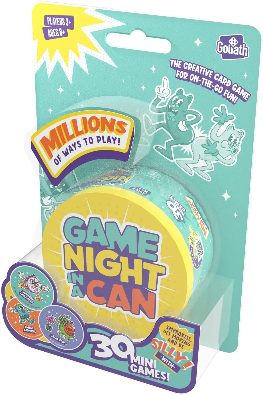 Goliath Noche de juegos en una lata – Incluye 30 divertidos minijuegos – 3 o más jugadores, a partir de 8 años