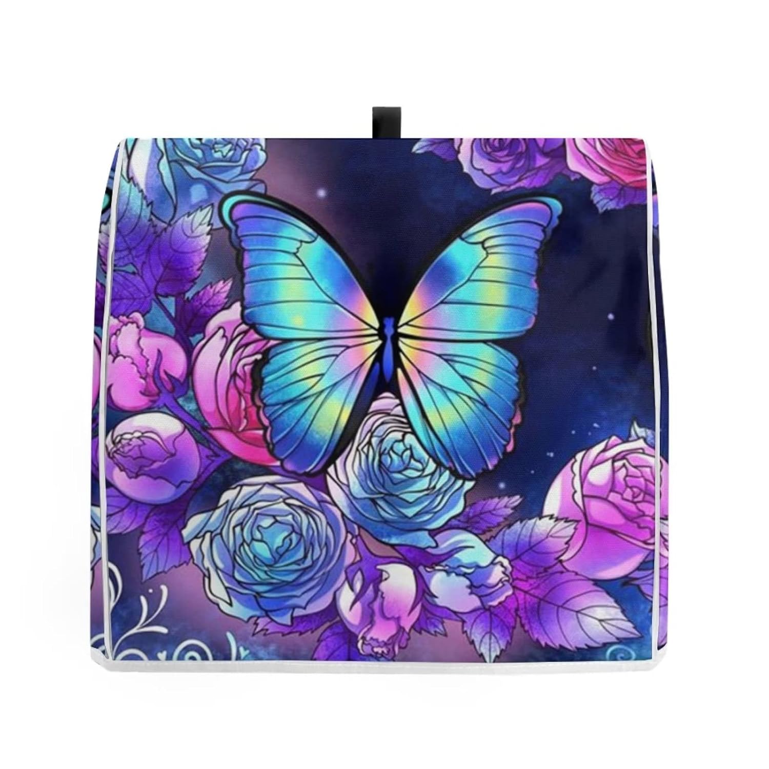 Hinthetall Fundas para batidora de pie de mariposa moradas compatibles con freidora de aire de 6 a 8 cuartos de galón, funda lavable a prueba de