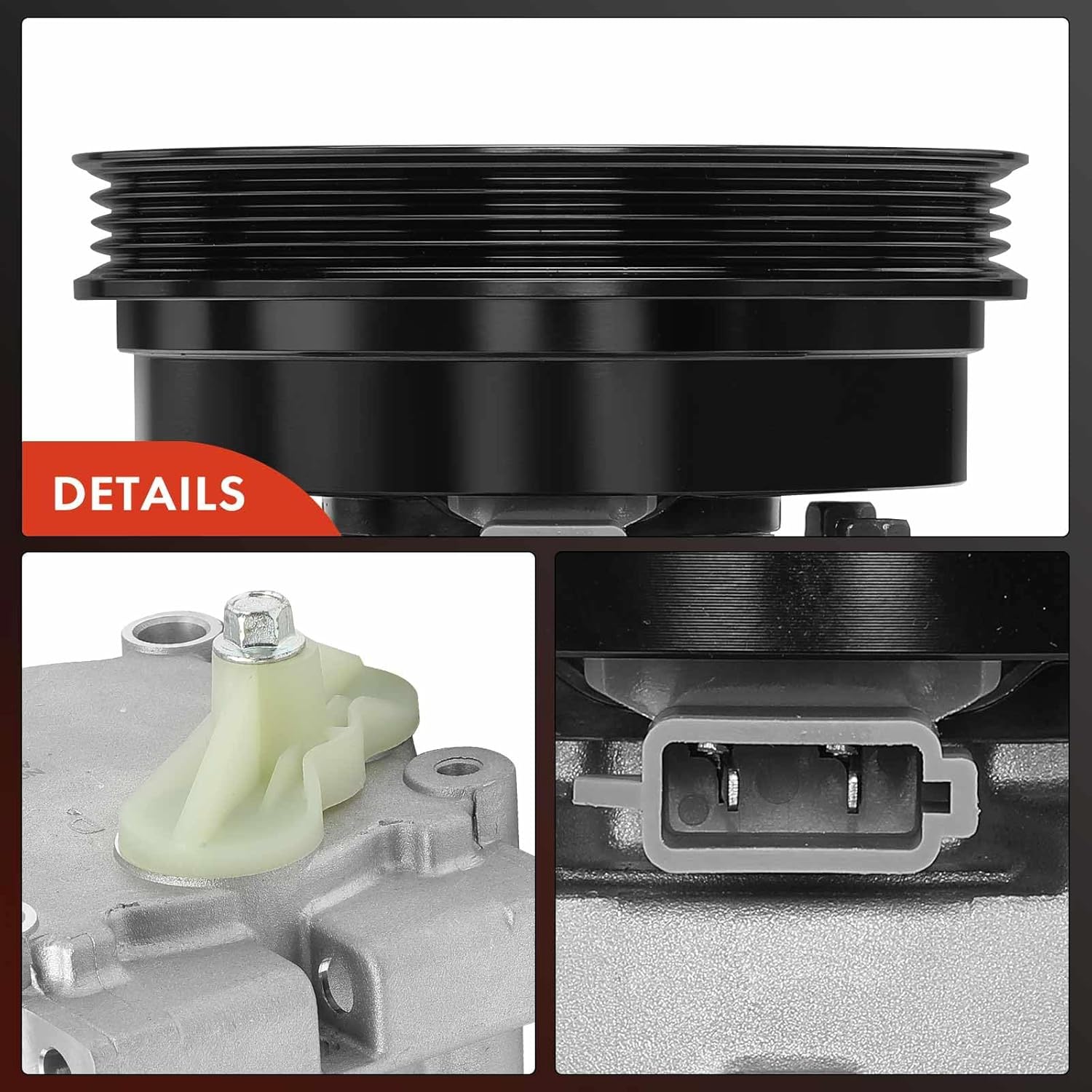 A-Premium Compresor de aire acondicionado con embrague compatible con Nissan Quest 3.3L 1999-2002, Mercury Villager 3.3L 1999-2002