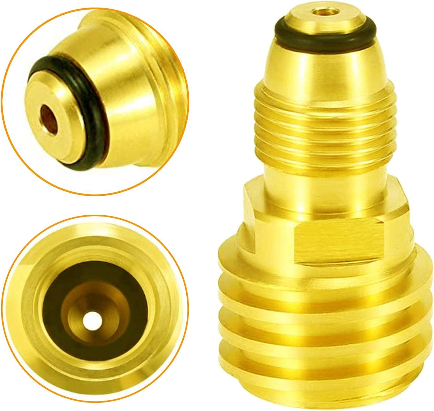 Medidor de tanque de propano con regulador POL a QCC1tipo 1, adaptador en T para conexión de tanque de propano de 5 a 100 libras a parrillas de