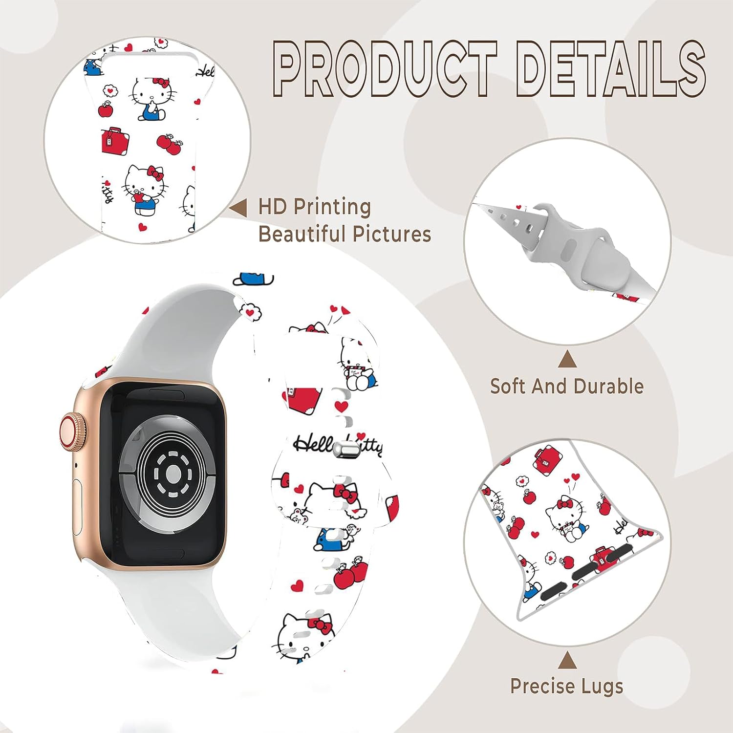 Bonita correa compatible con Apple Watch Band de 1.496 in, 1.575 in, 1.614 in, 1.654 in, 1.732 in, 1.772 in, 1.772 in, correas deportivas ajustables