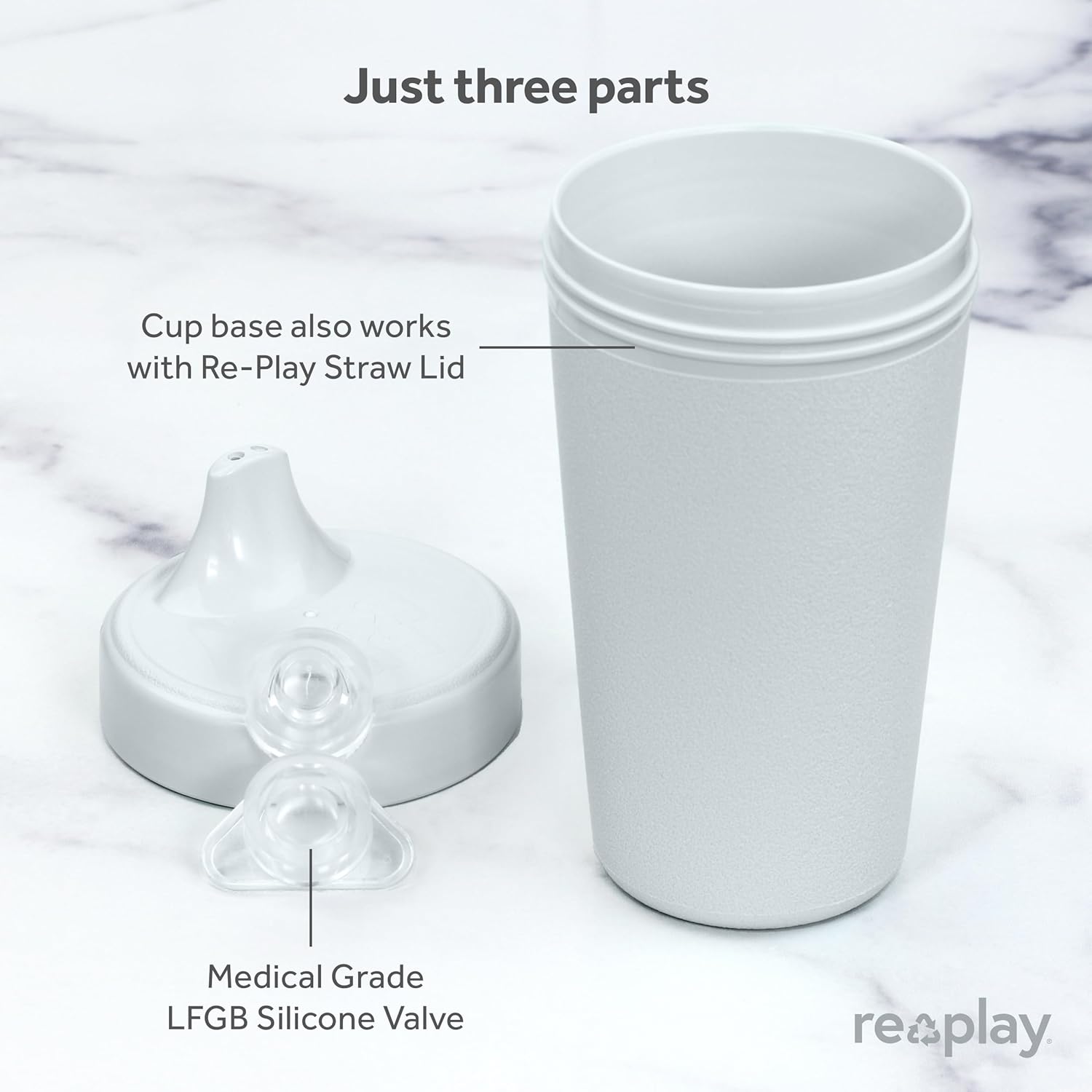 Re-Play – Vasos con tapa de 10 oz., hechos en EE.UU., para niños pequeños de 1 año en adelante, a prueba de derrames, aptos para lavavajillas y