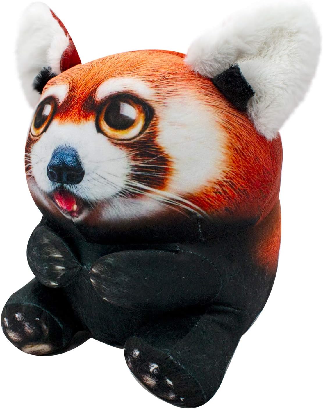 Panda rojo Riley de 12 pulgadas ferozmente lindo y cómodo – Animal de peluche realista con fotos- Hecho y materiales seguros