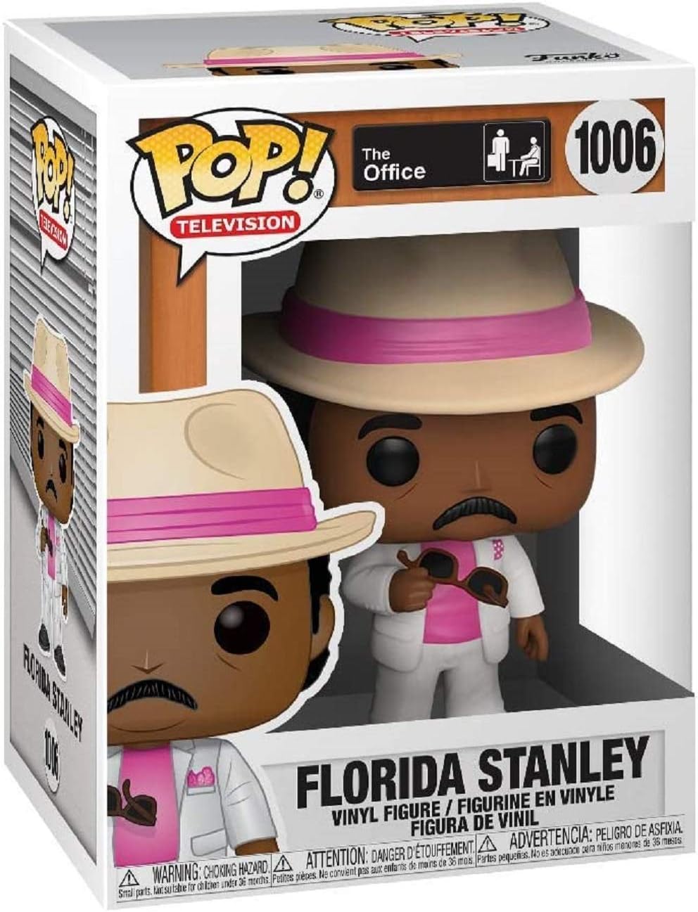 POP The Office – Florida Stanley Hudson Funko Pop! Figura de vinilo (paquete con funda protectora compatible con POP Box), multicolor, 3.75 pulgadas