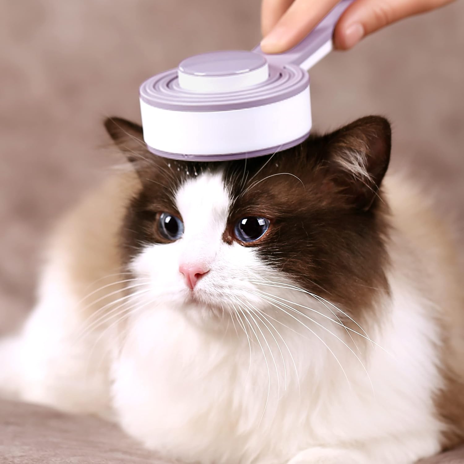Cepillo deslizante de autolimpieza para gatos o perros, cepillo de aseo de mascotas para cabello largo o corto, peine para perros con un botón,