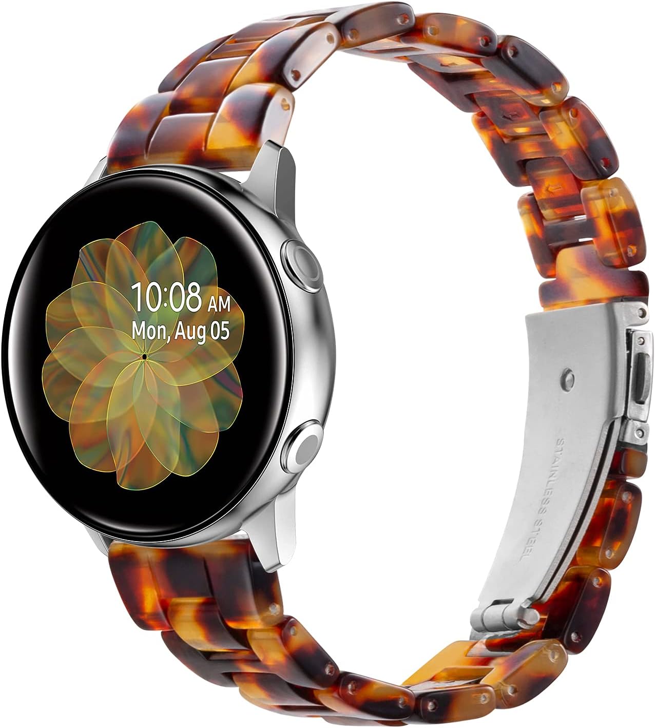 SaNgaiMEi Correa de resina de 0.787 pulgadas compatible con Samsung Galaxy Watch 6Galaxy Watch 5Galaxy Watch 4 de 1.575 pulgadas, 1.732