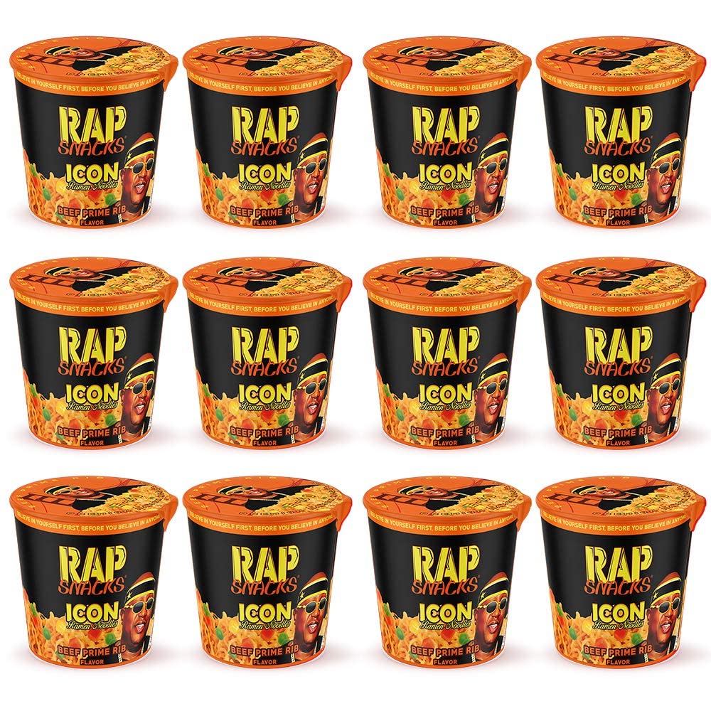 Rap Snacks Beef Prime Rib ICON – Fideos Ramen E-40-Pack de 12