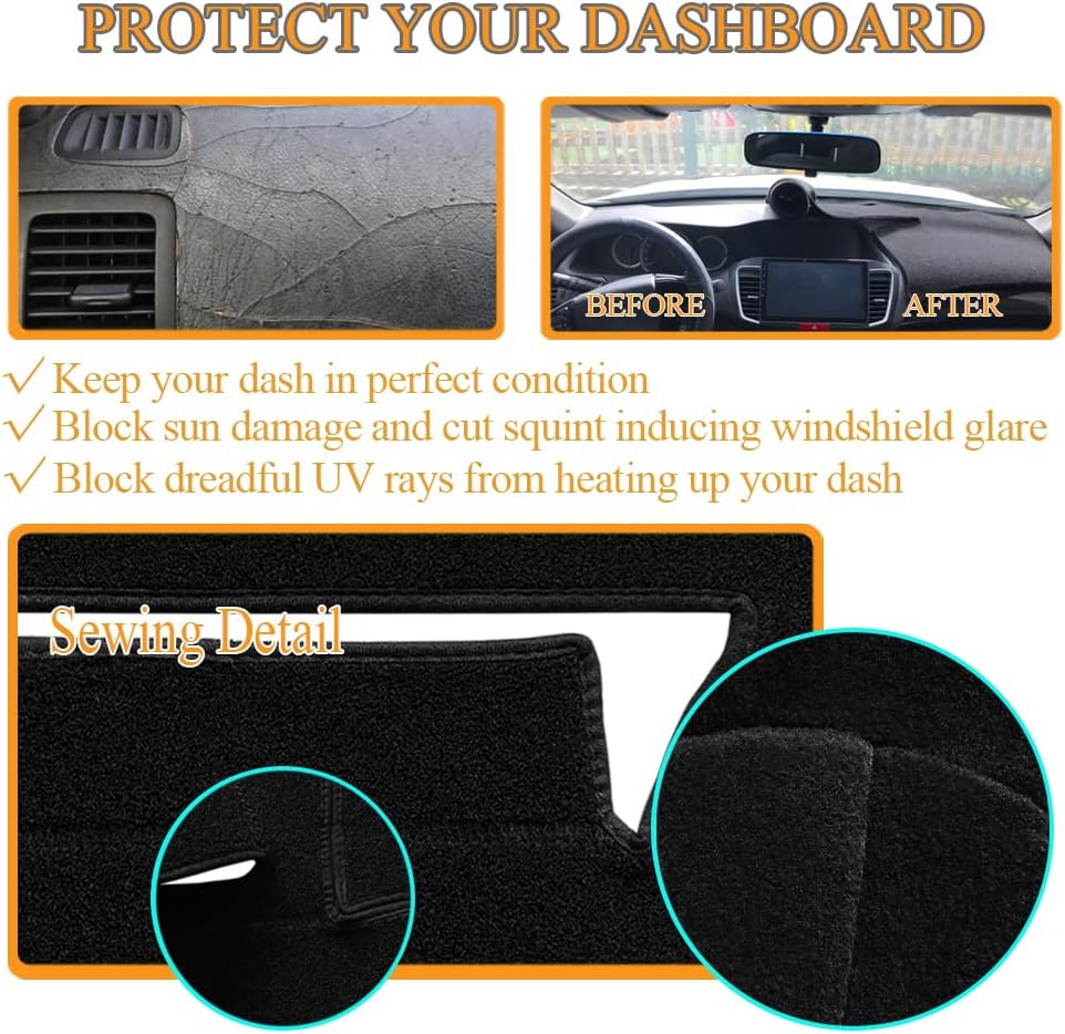 Yiz Cubierta de salpicadero personalizada para Nissan Frontier Xterra 2002 2003 2004 cubierta de tablero (negro) J158