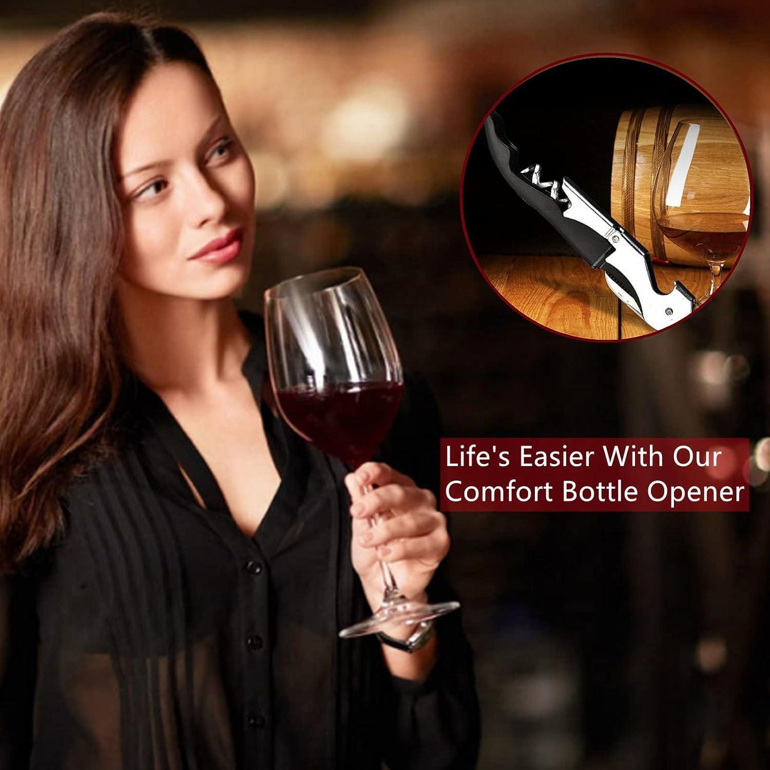 Sacacorchos de acero inoxidable para camarero, paquete de 4, abridor de vino de viaje, llave de vino profesional manual para servidores, sacacorchos