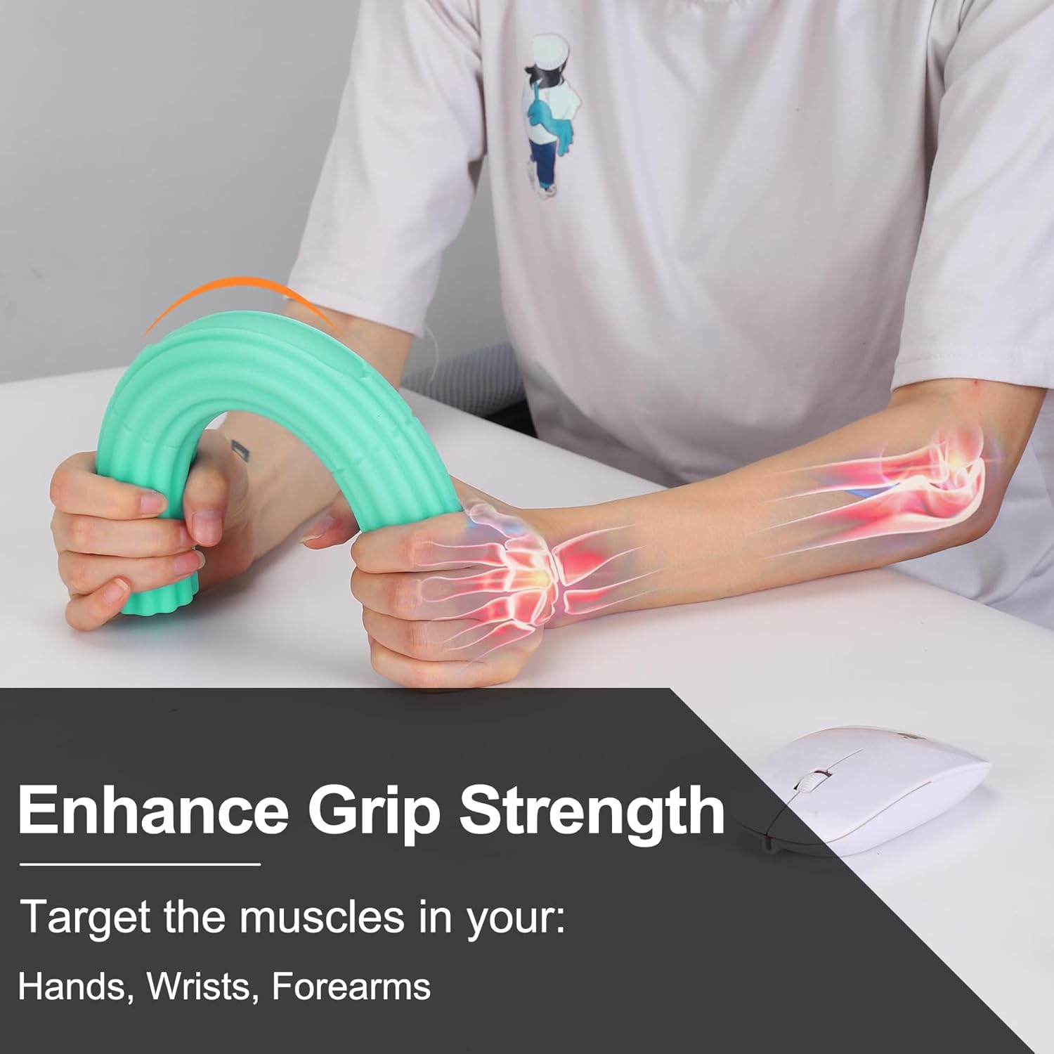 Barra fortalecedora de terapia flexible, barra de terapia física para codo de tenista, barra de resistencia para codo de golfistas, tendinitis,