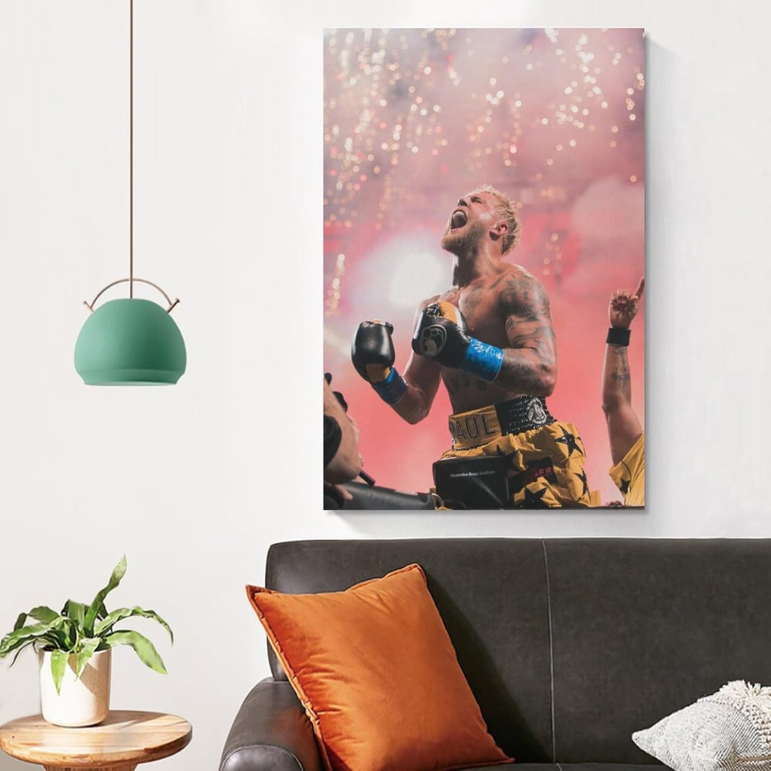 Póster motivacional de Jake Paul Sports Star Boxing, póster motivacional para gimnasio, regalo de estrellas para fanáticos, obras de arte, póster de