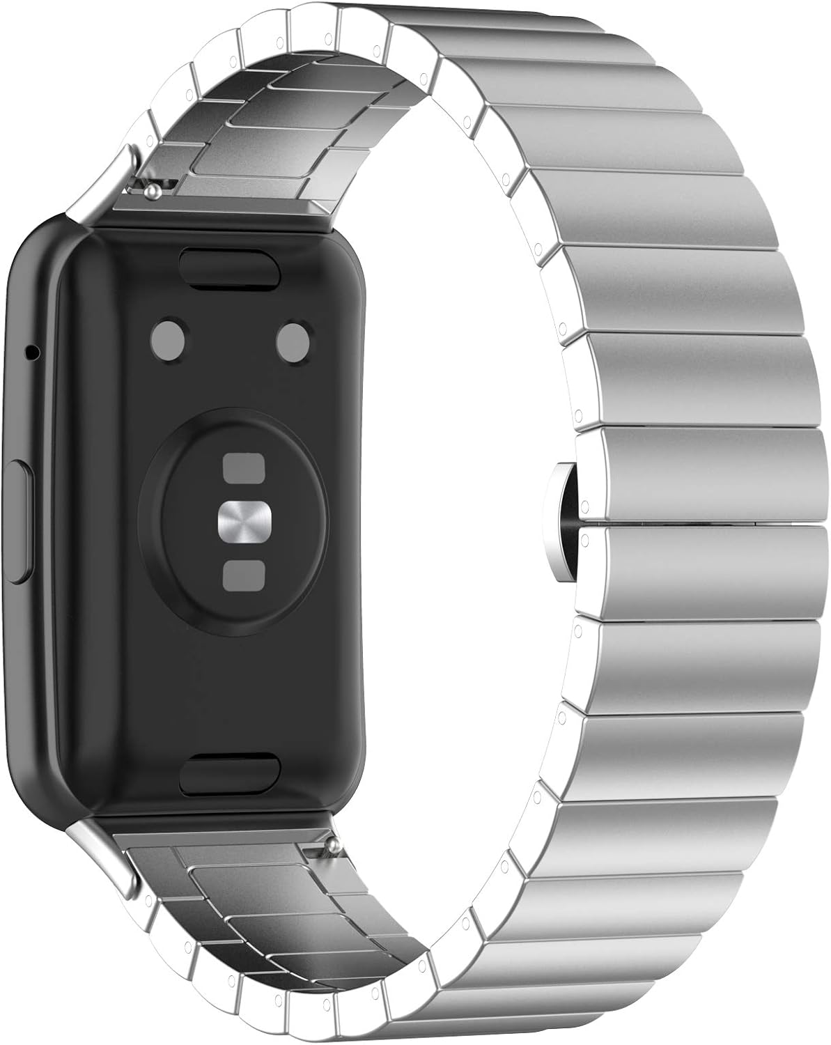BabyValley banda compatible con Huawei Watch Fit Band correa de acero inoxidable pulsera de metal con herramientas pulsera de repuesto para reloj