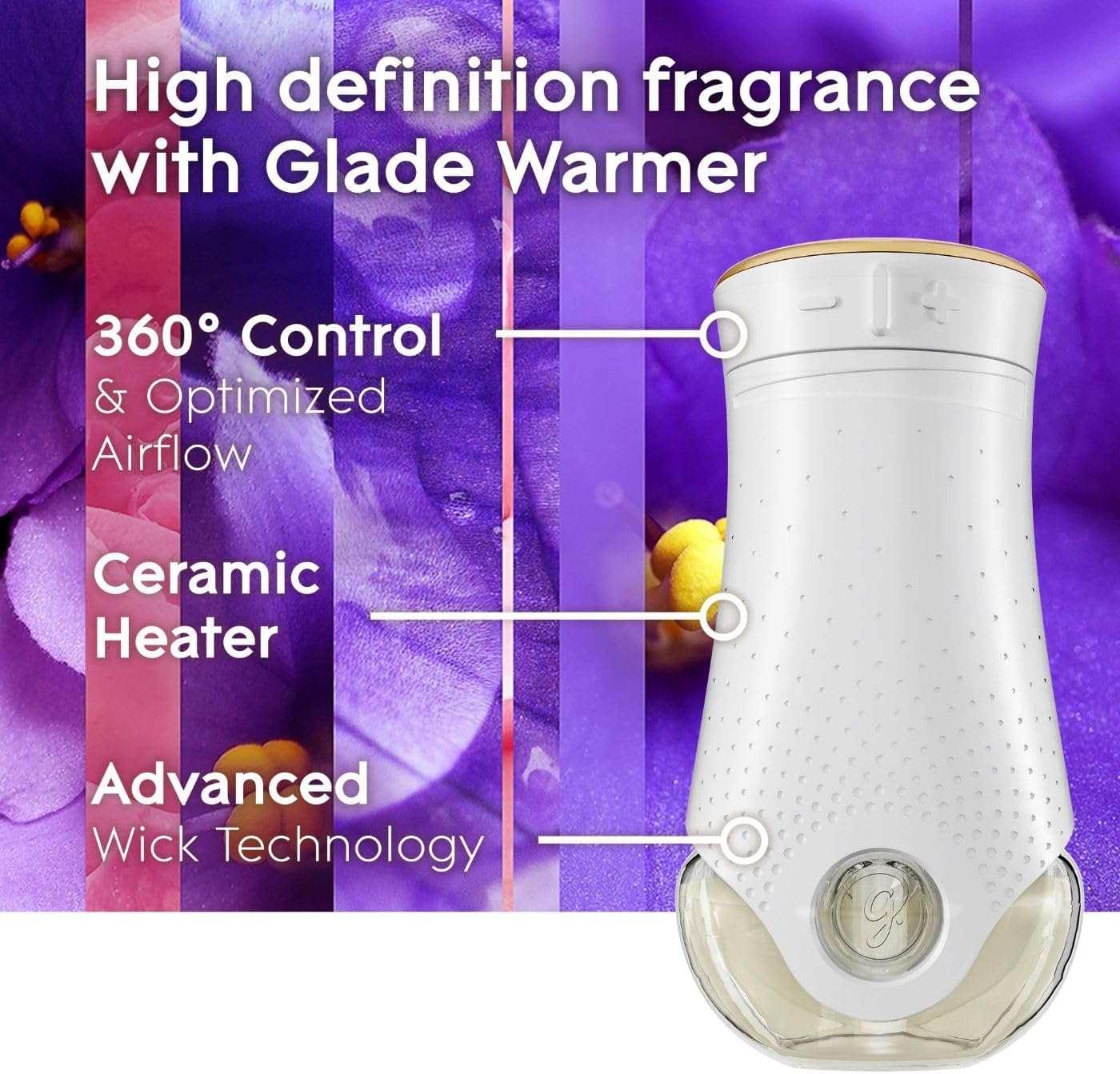 Glade PlugIns – Kit de iniciación de ambientador, aceites esenciales y perfumados para el hogar y el baño, rosa y floración, 4.02 onzas líquidas, 2