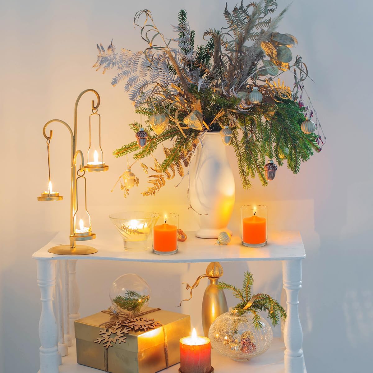 Velas votivas naranjas de 10 horas para bodas, fiestas, Halloween, otoño y emergencia, juego de 36 velas a granel sin perfume para restaurantes y