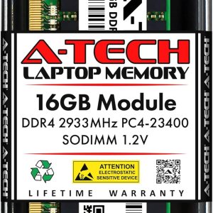 A-Tech 16 GB de RAM compatible con ASUS TUF Gaming F15 (Intel de 10 generación)  DDR4 2933MHz PC4-23400 SODIMM 1.2V 260 pines no ECC actualización A-Tech 16 GB de RAM compatible con ASUS TUF Gaming F15 (Intel de 10 generación)  DDR4 2933MHz PC4-23400 SODIMM 1.2V 260 pines no ECC actualización