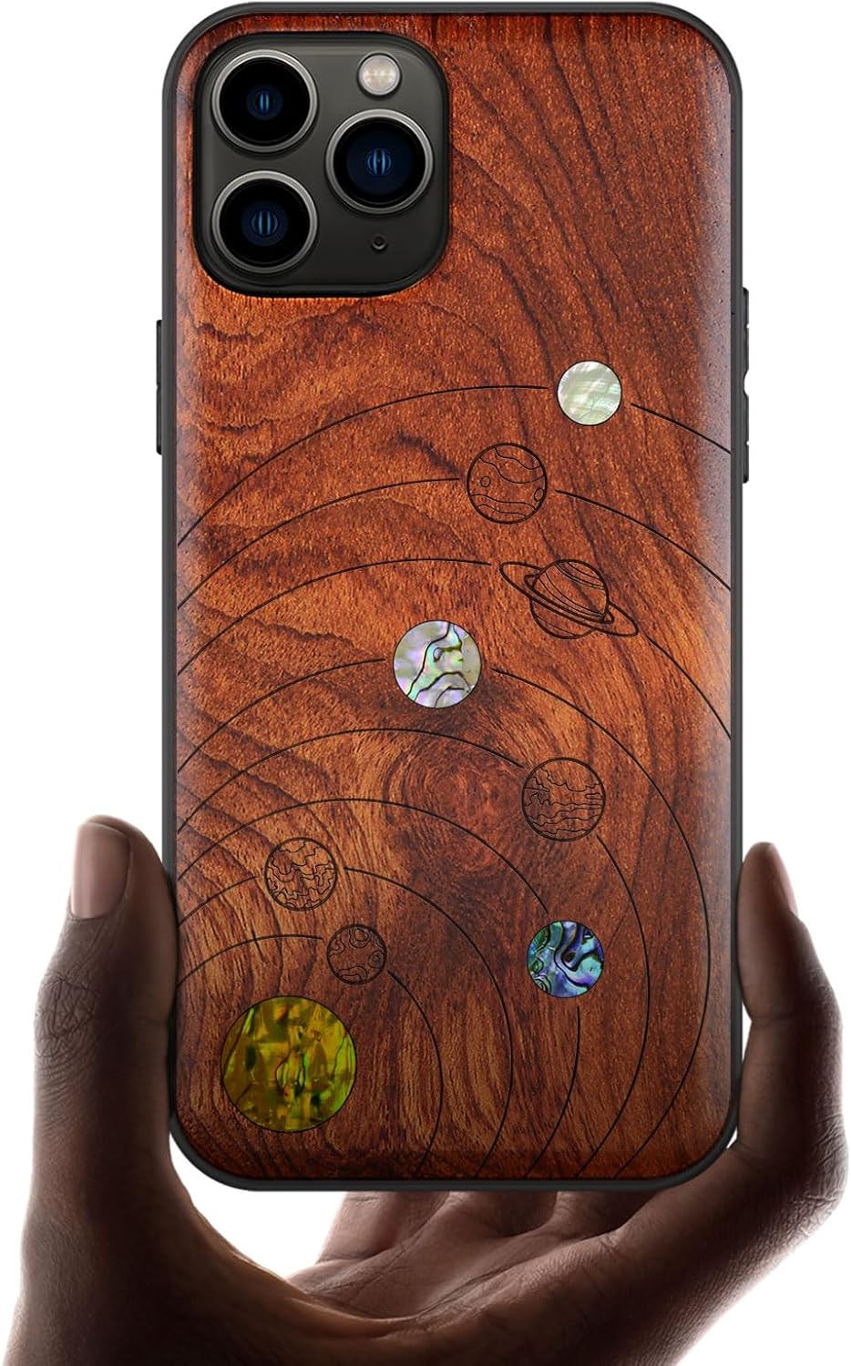 Carveit 11 Pro Max – Funda protectora de madera de diseñador para iPhone 11 Pro Max (grabado de madera e incrustaciones de carcasa) compatible con