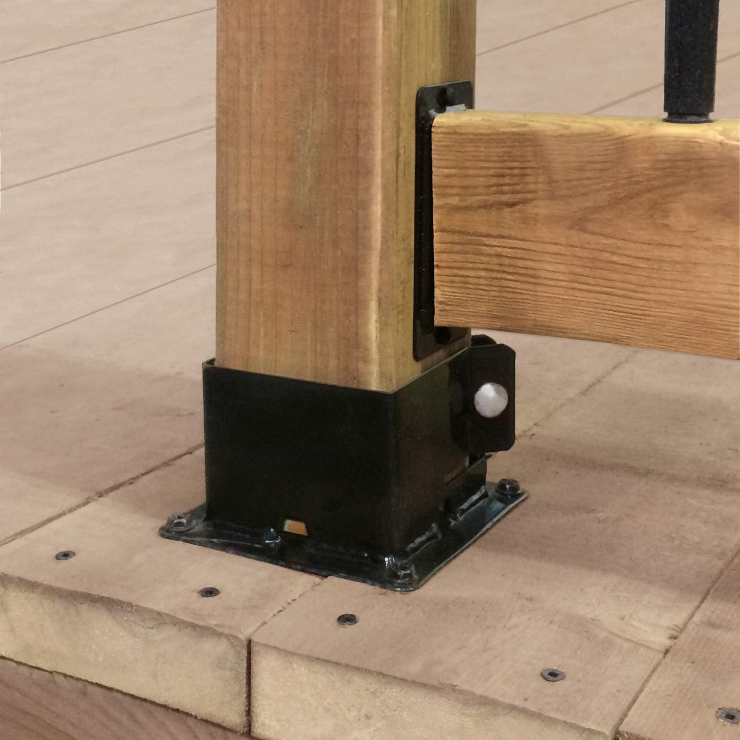 Pylex 13062 Fix Base 44 Soporte de anclaje para postes, negro