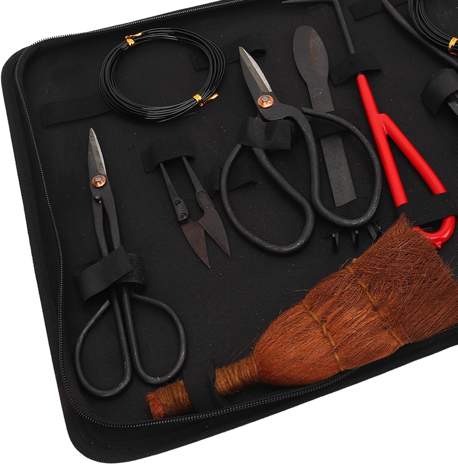 Juego de herramientas para bonsái  Cortador de hojas de acero al carbono, tijeras de podar, herramientas de poda de bonsái de rastrillo  Kit