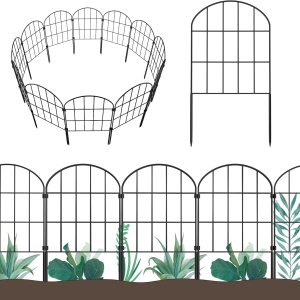 Valla decorativa de jardín sin excavación, paquete de 24, 20 pies de largo x 24 pulgadas de alto, panel de alambre de metal a prueba de óxido, Valla decorativa de jardín sin excavación, paquete de 24, 20 pies de largo x 24 pulgadas de alto, panel de alambre de metal a prueba de óxido,