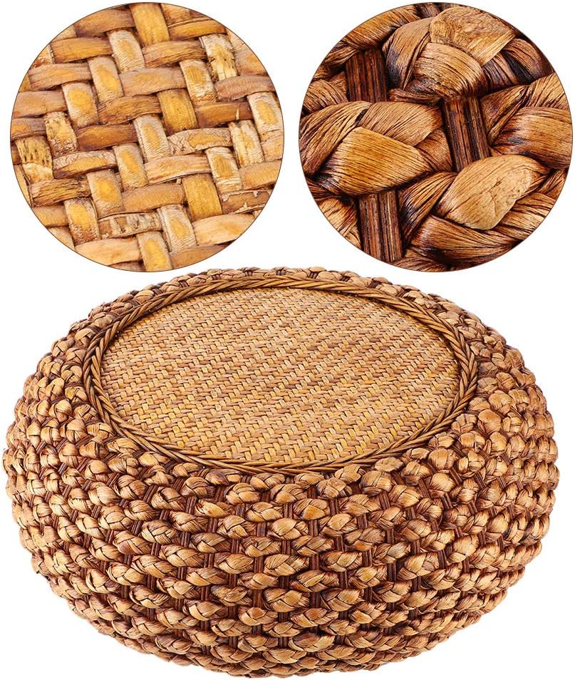 Fydun Household JapaneseStyle Round Floor Seats Cushion for Living Room Balcony Tatami Coffee Color Household JapaneseStyle Round Floor for Family