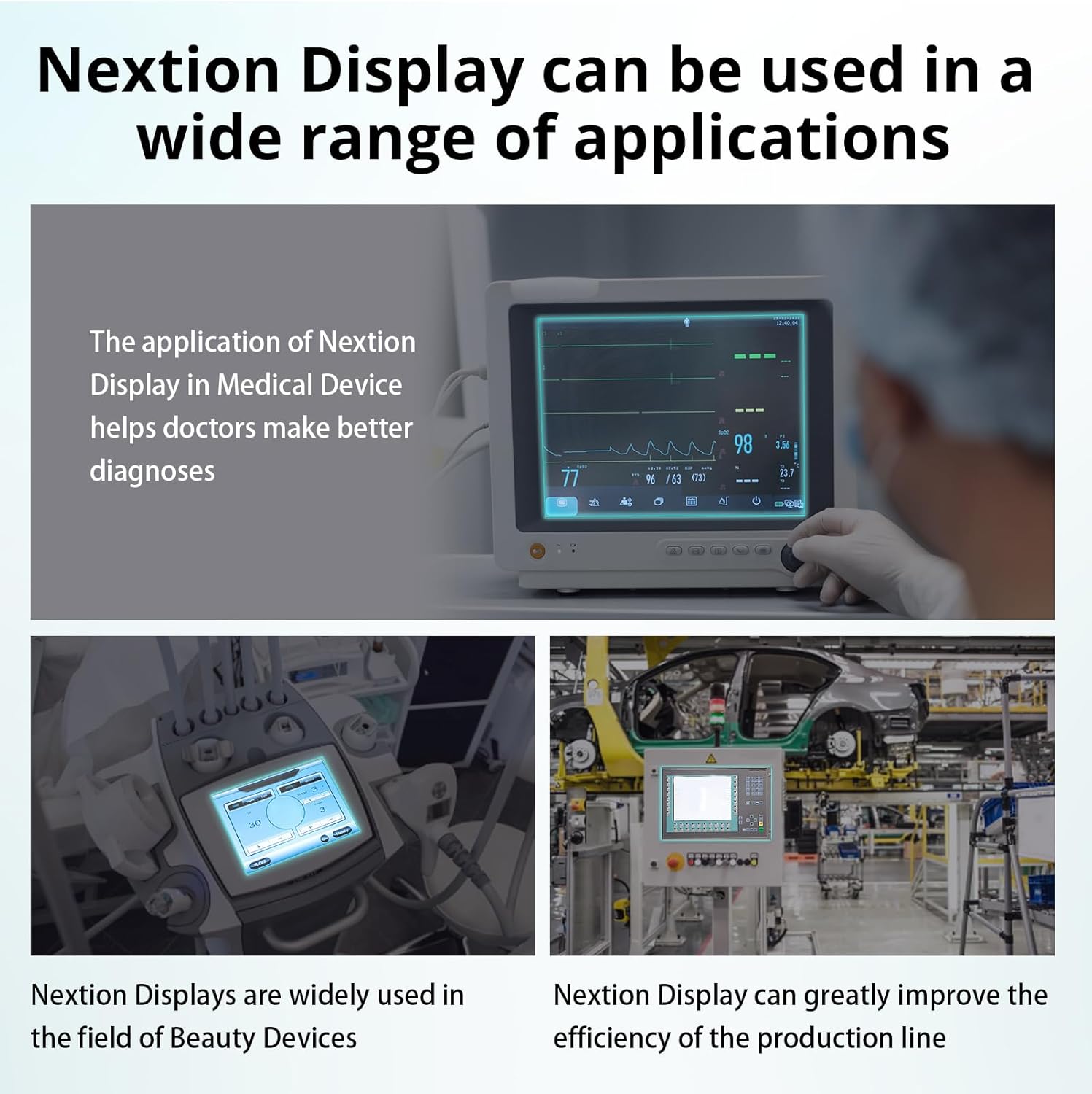 Nextion Pantalla HMI 5.0  mejorada NX8048K050 Pantalla táctil LCD-TFT resistiva 800 * 480, pantalla Nextion con función RTC y 8 GPIO digitales,