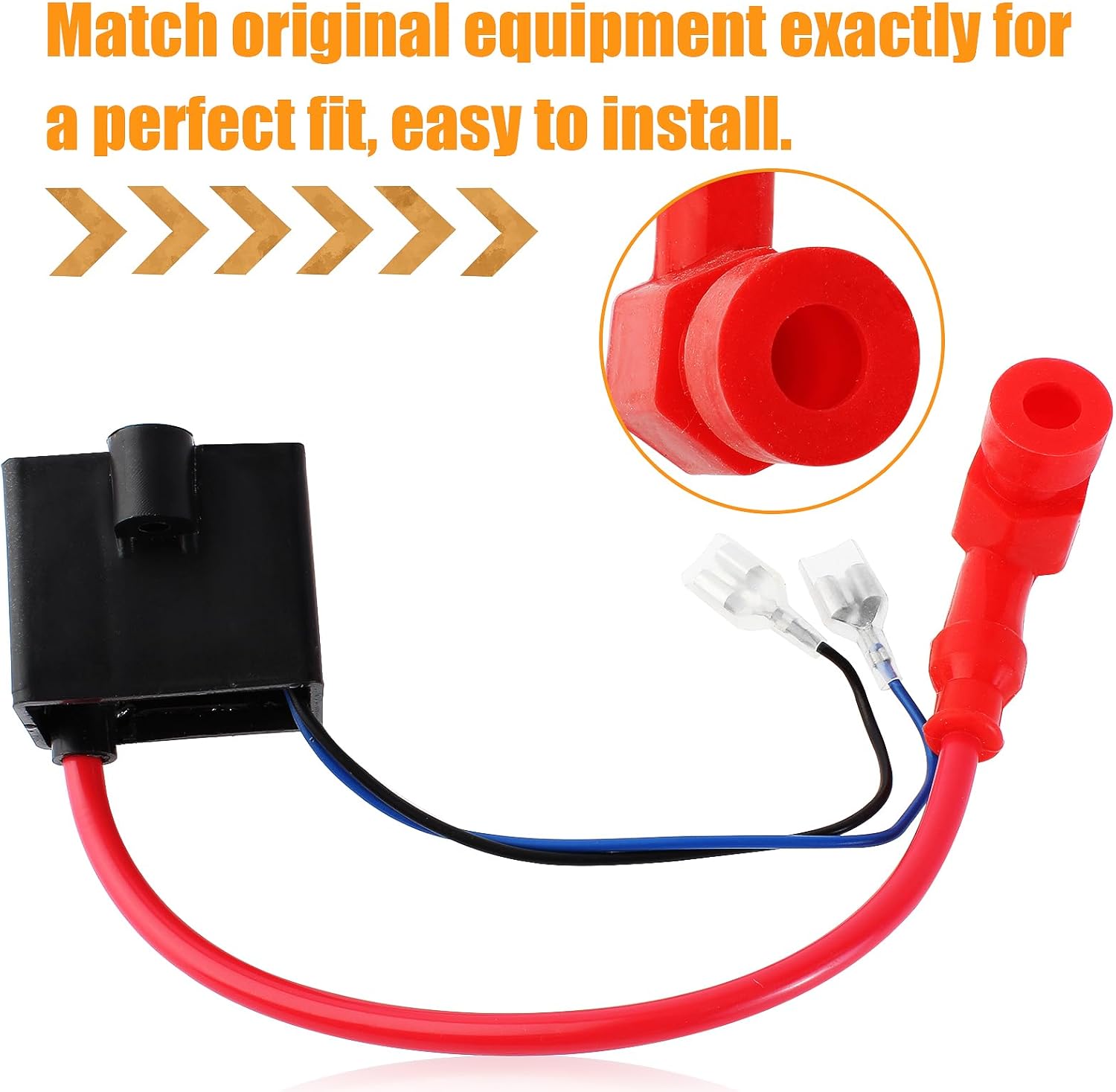 QAZAKY Bobina de encendido CDI de alto rendimiento compatible con 49cc – 50cc 60cc 66cc 80cc motor motor de 2 tiempos bicicleta motorizada con