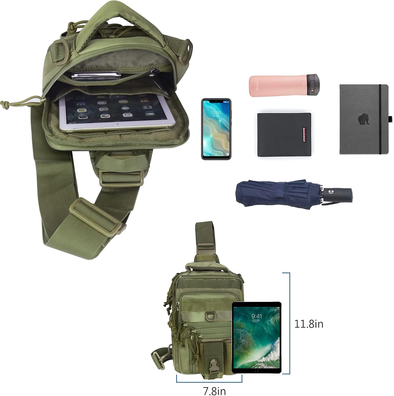 DegeTMVe Funda de pistola doble para el pecho, bolsa de transporte oculta, bandolera, pistola táctica, mochila convertible para disparos, caza