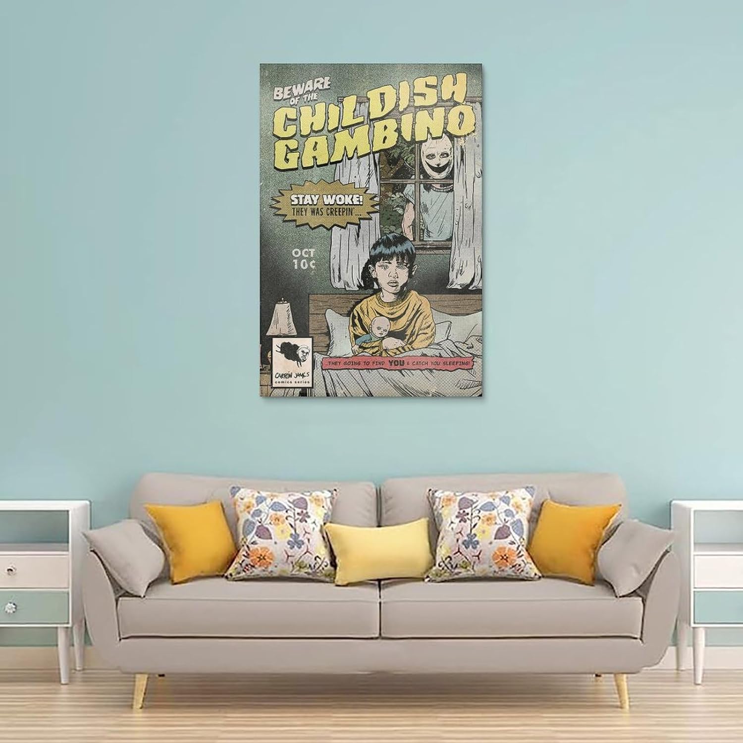 TAICI Póster infantil de Gambino Redbone, póster musical para habitación, lienzo estético, decoración de dormitorio, 12 x 18 pulgadas (11.8 x 17.7