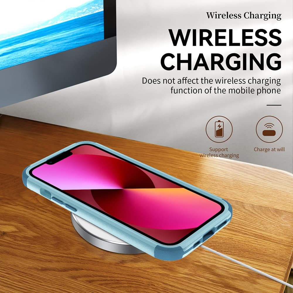 YAUPON Funda para iPhone 13 Pro con cubierta para cámara deslizante, grado militar, resistente a los golpes, funda resistente para iPhone 13 Pro