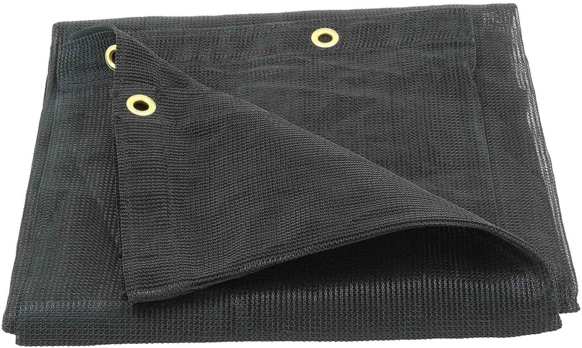 Mytee Products Lona de malla negra de 8 x 10 pies, 90 % sombra, cubiertas de invernadero, protección solar, red de tela para perreras para mascotas
