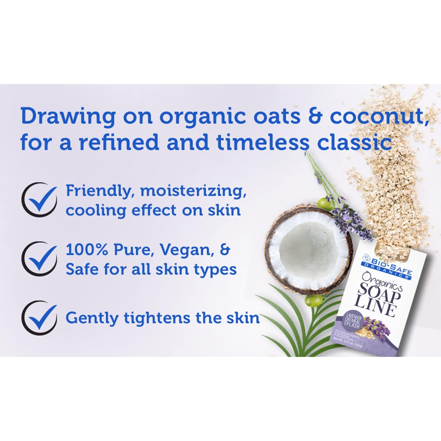 Jabón orgánico de avena de lavanda  Jabón de baño lujoso 100% orgánico hecho a mano  Jabón natural  Aromaterapia relajante para todas las pieles